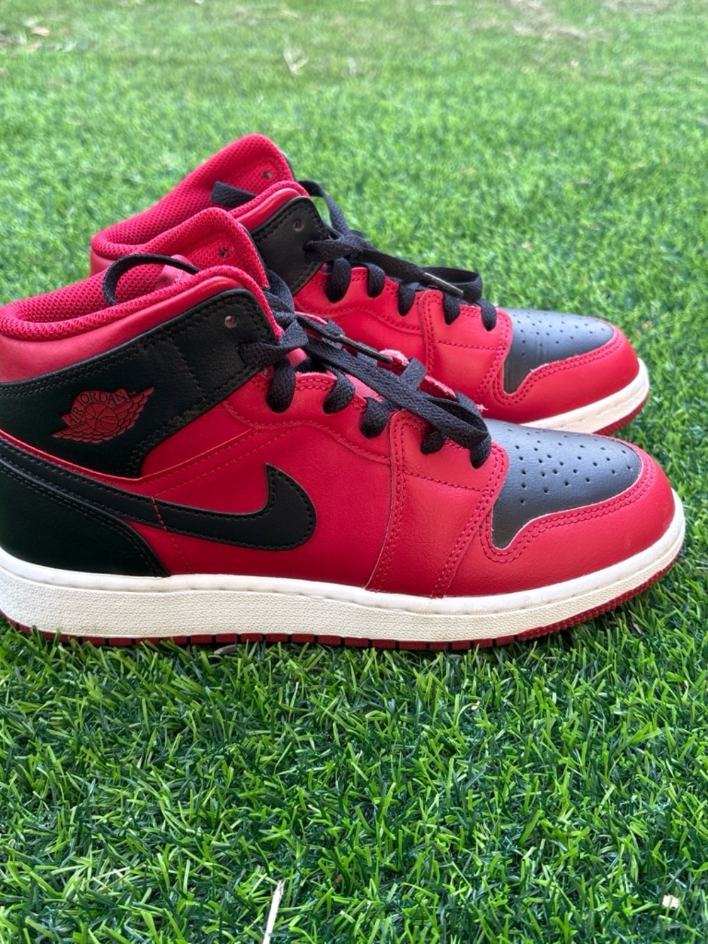 Kids Red and Black High-Top Sneakers